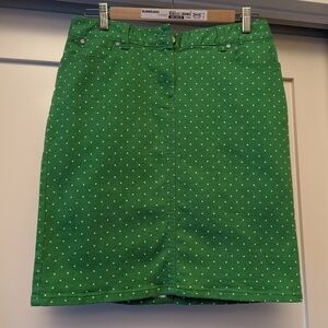 𝅺TALBOT'S green denim skirt size 8P